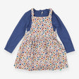 Outfit cord multi leopard print pinafore and top 