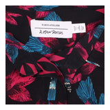 Floral Blouse Black Pink Long Sleeve