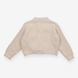 Cardigan Knit Cream with Blue Flower Applique