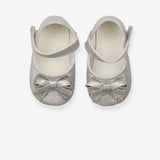 Silver Sparkly Shoes with Bow