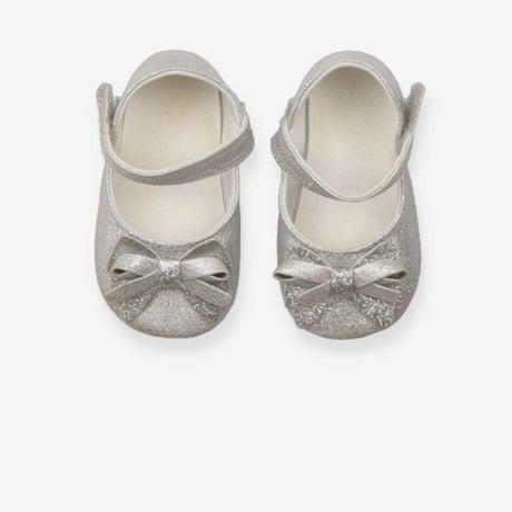 Silver Sparkly Shoes with Bow