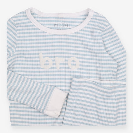 Blue Striped "Bro" Pyjamas 