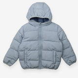 Blue Puffer Coat with Dark Blue Lining