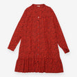 Shirt Dress Navy Red Heart Print Long Sleeve Tiere