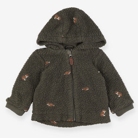 Pile Jacket Green with Foxes
