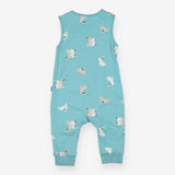 Romper Teal Hare Hug