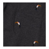 Sweatshirt Grey Toucan Embroidered Crew Neck Ragla
