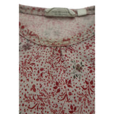Red floral patterned long sleeve body suit