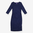 Séraphine Navy Blue Ruched Stretch Jersey Bodycon 