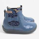 Boots Patent Blue with Bows