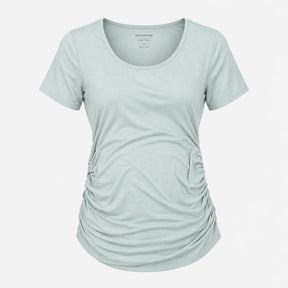 Maternity T-Shirt Sage Green Ruched Side Short Sle
