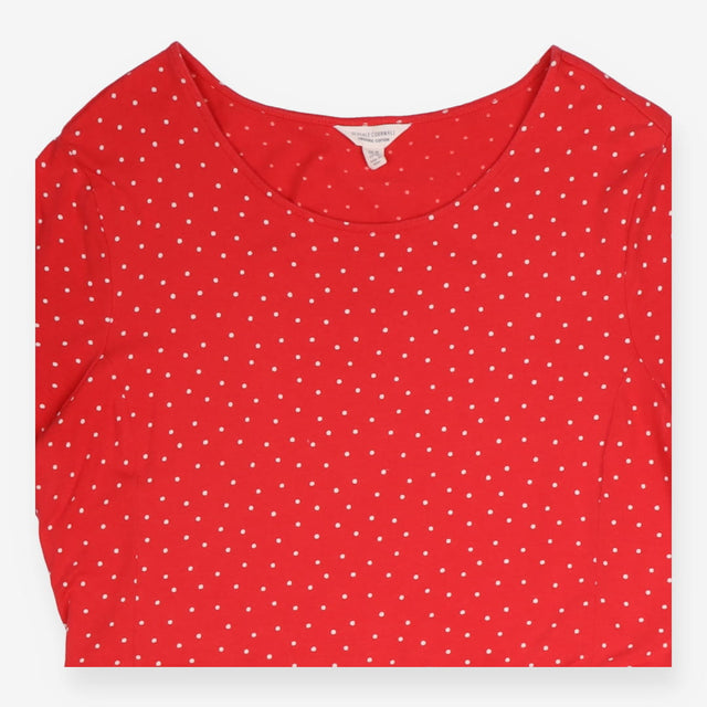 Red Polka Dot Organic Cotton Jersey Dress