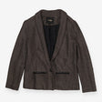 Blazer Textured Grey Open Front Jacket