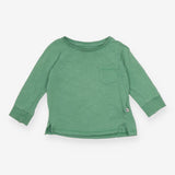 Green Pocket Long Sleeve Tee