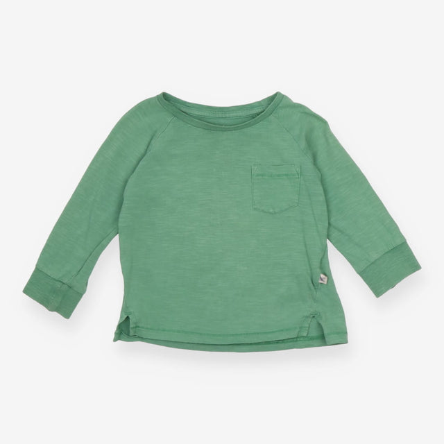Green Pocket Long Sleeve Tee