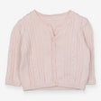 pink cable knit cardigan