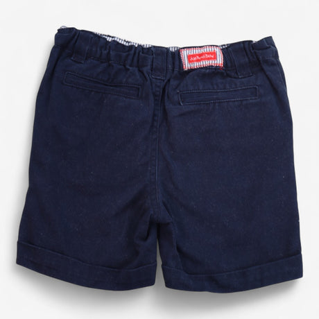 Navy Turn Up Shorts