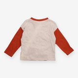 Tee LS brown sleeved dino roar