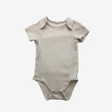 short sleeve cream rib Bodysuit