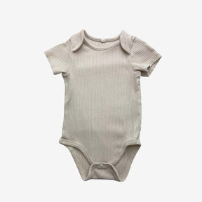 short sleeve cream rib Bodysuit