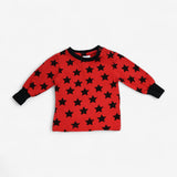 T-shirt Long Sleeve Red and Black Stars