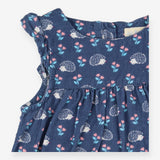 Cord navy dress hedgehogs and floral