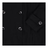 Black double breasted maternity coat