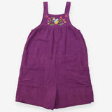 Playsuit purple cord floral bird