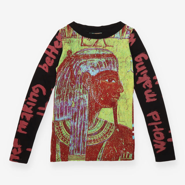 Desigual Egyptian Pharaoh Graphic Long Sleeve Top 