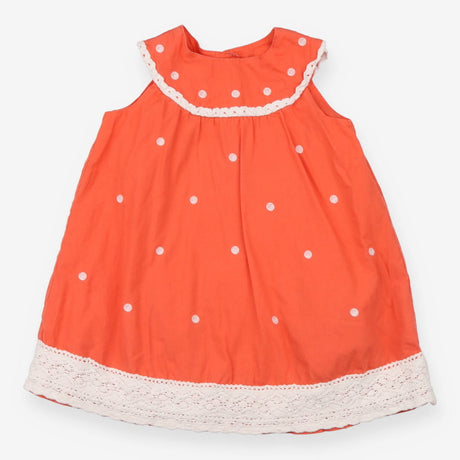 Dress coral polkadot