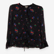 Boho Floral Blouse, Black