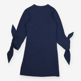 Tunic Dress Navy Long Sleeve V Neck Relaxed Shift