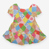 Dress short sleeve flowers 