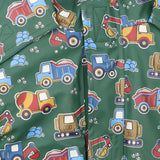 Coat 4 in 1 Green with Road Work Vehicles