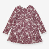 Dress Long Sleeved Purple Hares and Wild Flowers
