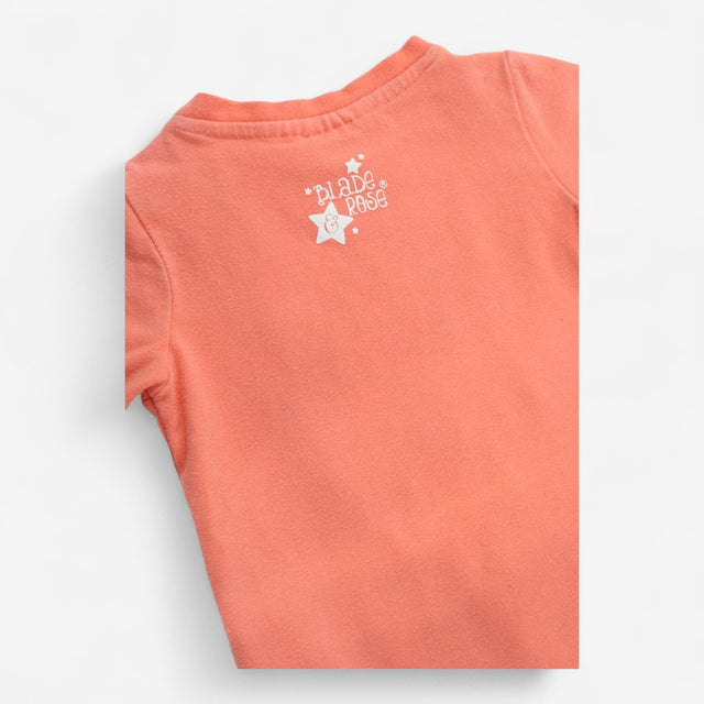 Maura Mouse Knit Leggings and Peach T-shirt