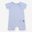 Romper Blue Stripe with Sailing Boat Pocket Appliq