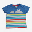 T-Shirt Short Sleeve Rainbow Stripes and Hippo