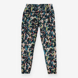 Power Gym Leggings Blue Abstract Floral 7/8 Sculpt
