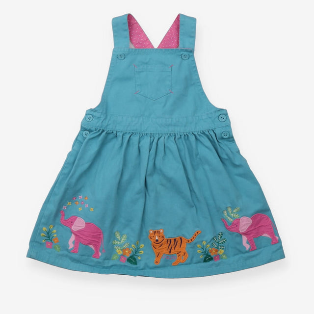 Pinafore Blue Tigger and Elephant Flower Appliques