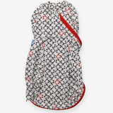 Swaddle Sleep Bag penguins red zip LIGHT