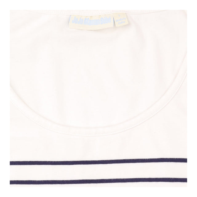 Nursing Top Cream Navy Breton Stripe Layered Short