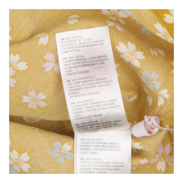 Dress mustard floral button down