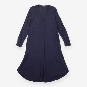 Crepe shirt dress navy