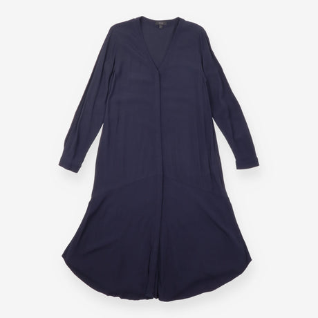 Crepe shirt dress navy