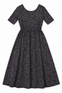 Jersey Dress Charcoal Grey Animal Print