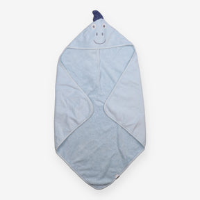 Hooded towel blue dino