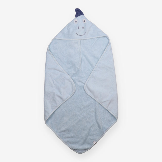 Hooded towel blue dino
