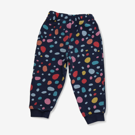 Navy joggers colourful spots 