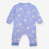 Sleepsuit purple daisy and bee